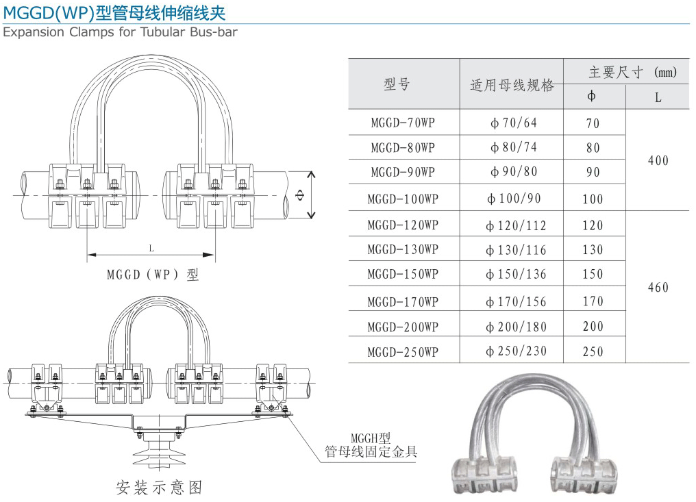 MGGD（WP）型管母线伸缩线夹