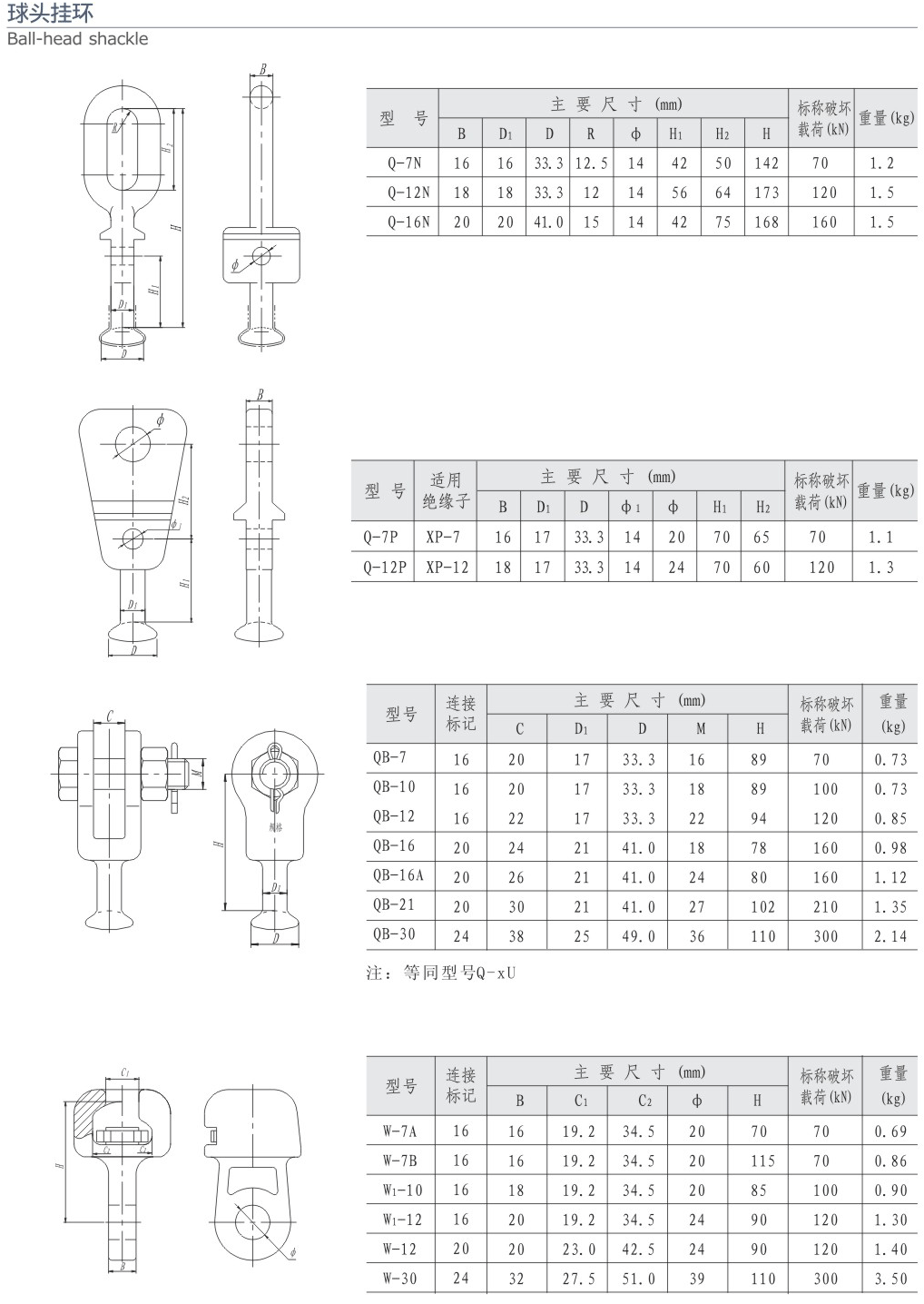 球头挂环