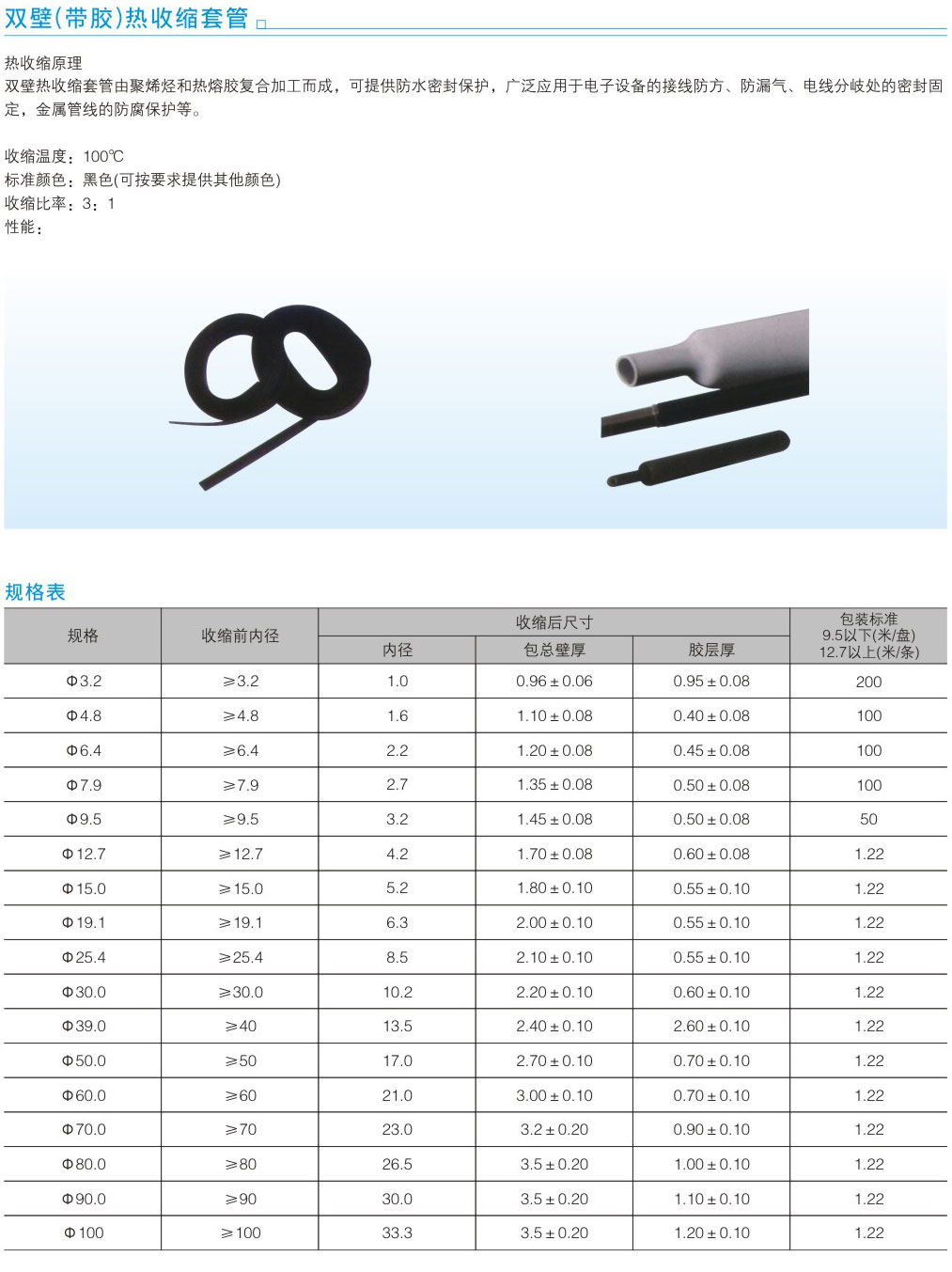 双壁（带胶）热收缩套管