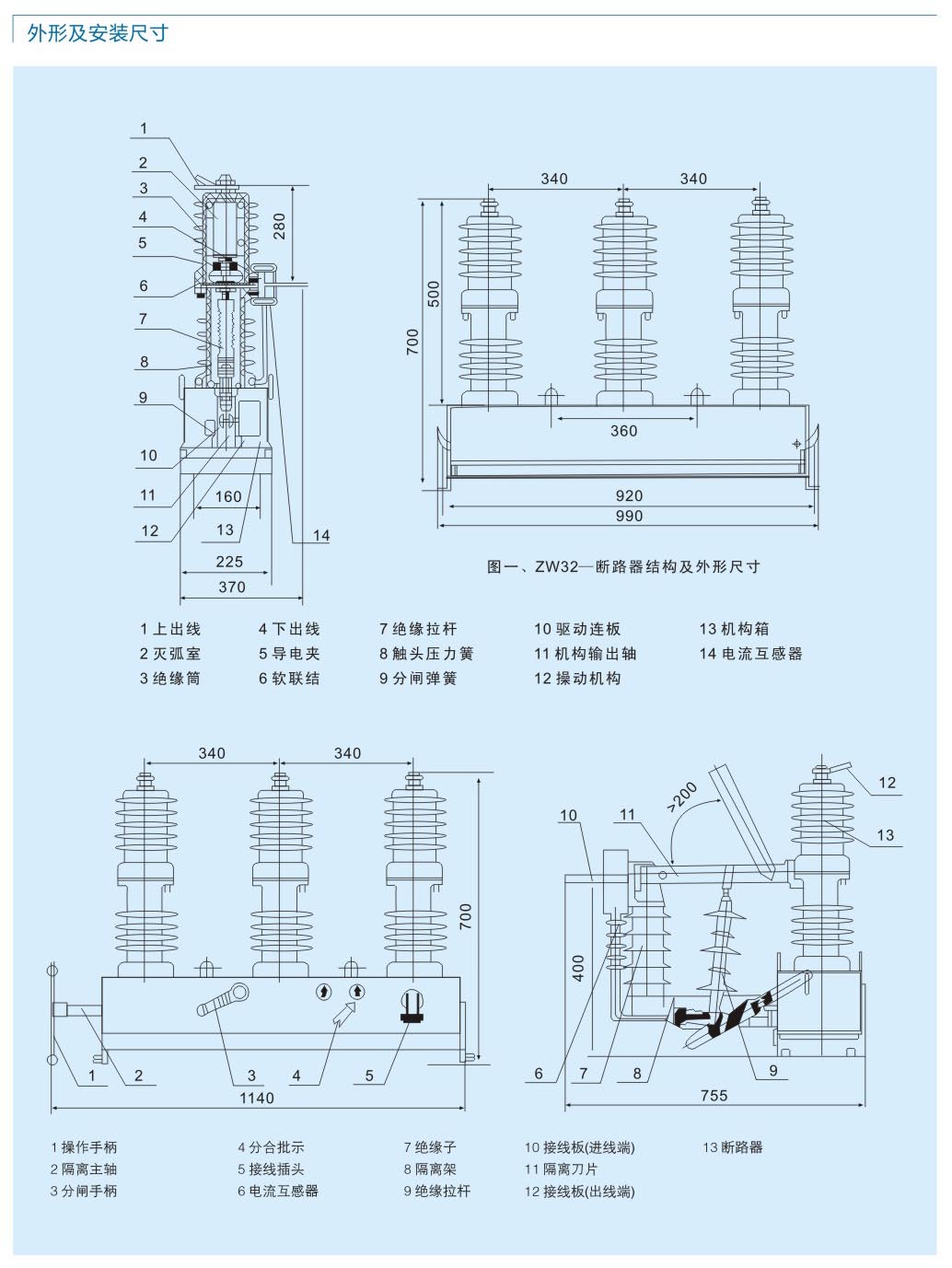 ZW32-12永磁户外真空断路器