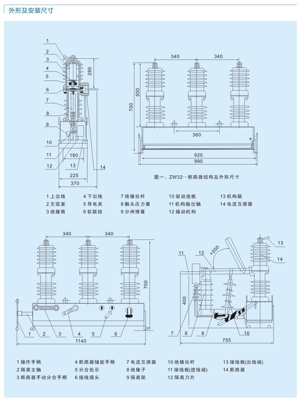 ZW32-12户外真空断路器