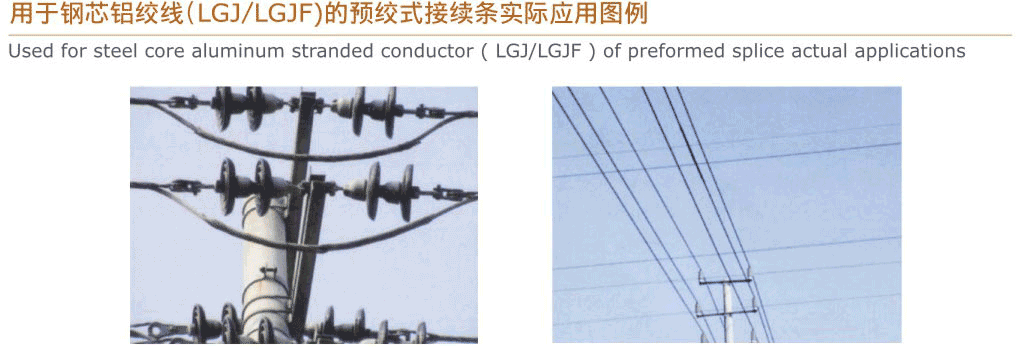 用于铜芯铝绞线（LGJ-LGJF）的预绞...